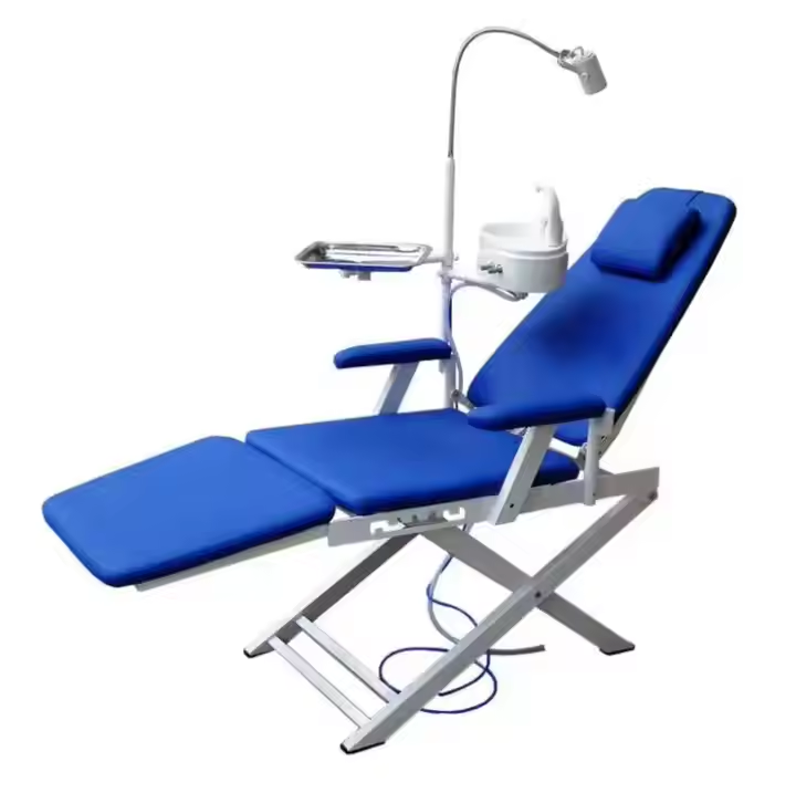 423-Economical Metal Mobile Dental Chair for Oral Surgery Folded & Space-Saving with Electric & Turbine .jpg